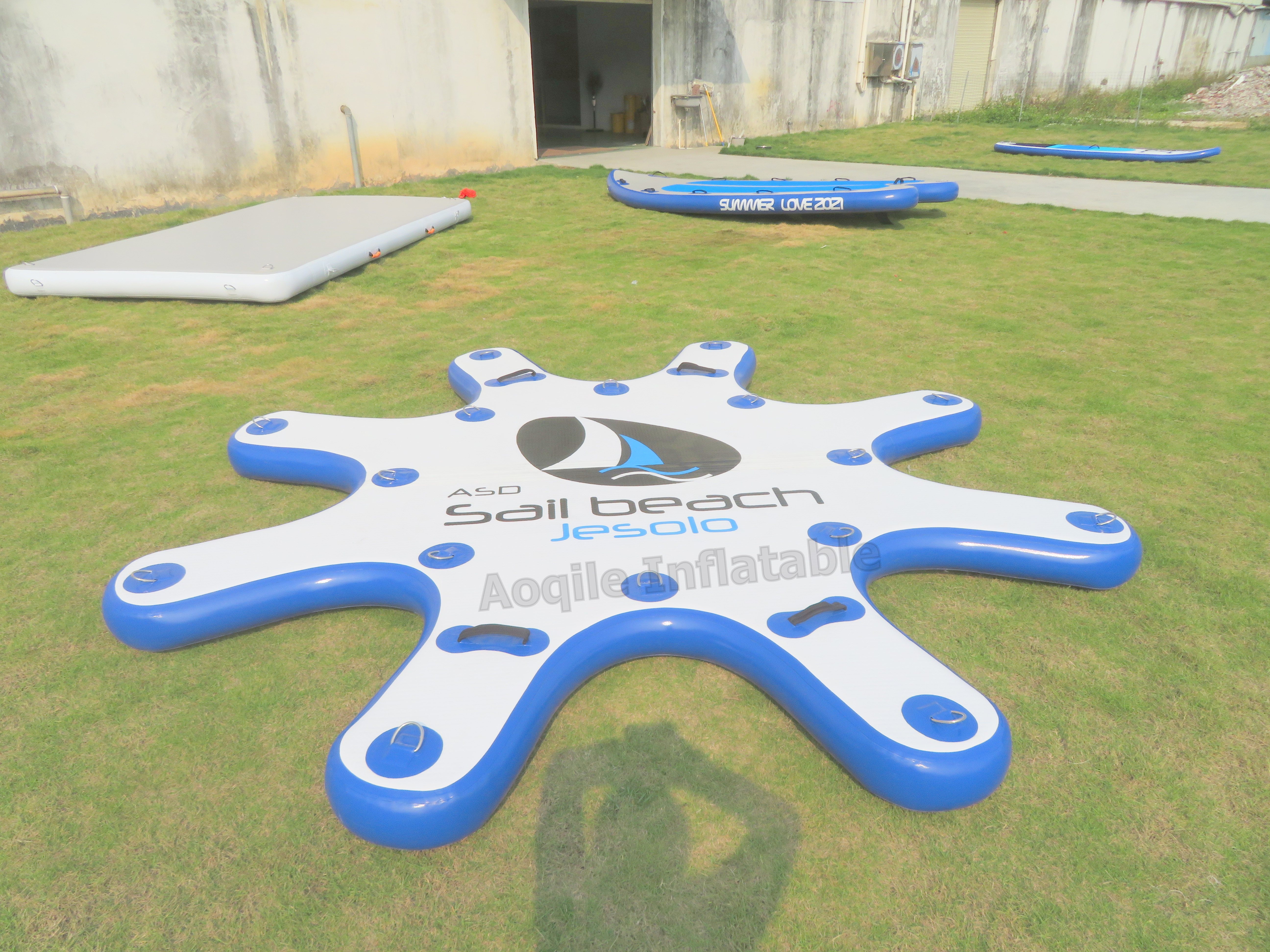 Plataforma inflable del agua de la estera del muelle de la balsa flotante inflable del agua del ocio al aire libre