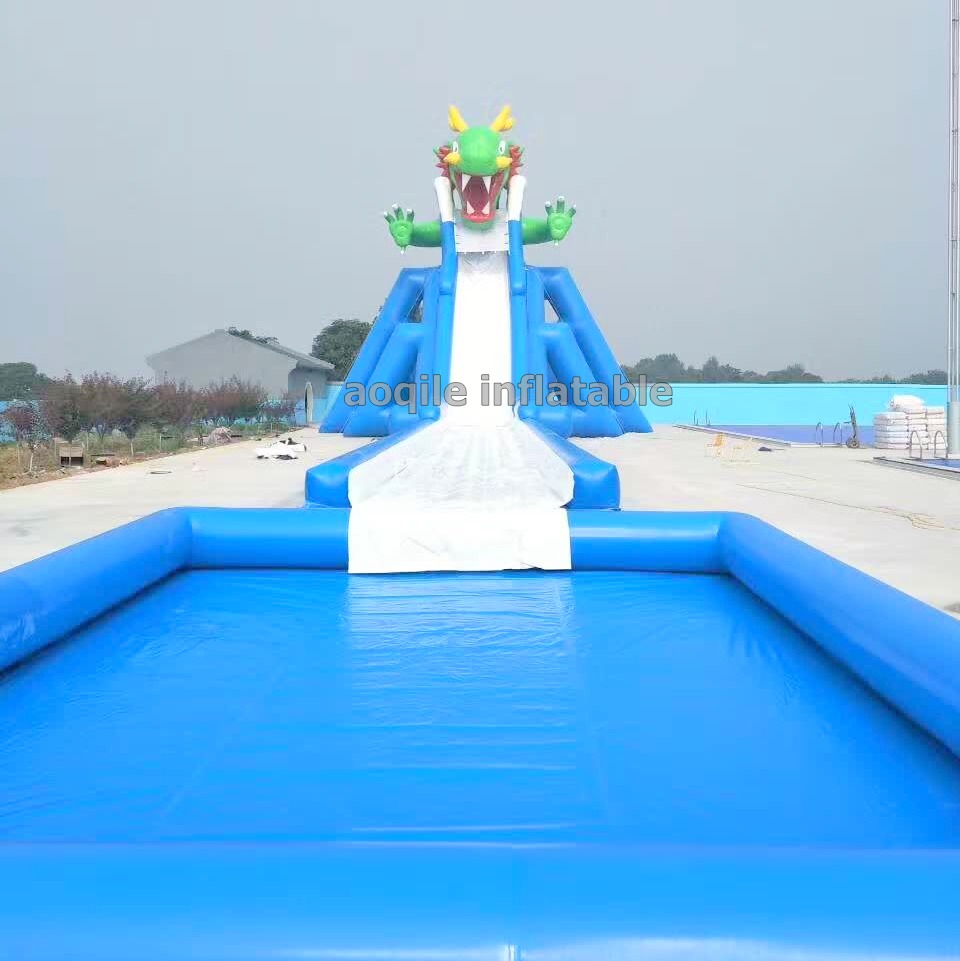 Tobogán acuático inflable enorme de hipopótamo para adultos de 10 metros de altura para la playa del fabricante inflable de China