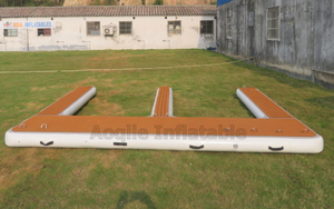 Plataforma de acoplamiento inflable del muelle flotante del pontón de madera del muelle flotante del barco de la prueba del resbalón