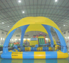 Tienda de piscina inflable con cúpula, tienda de ocio, equipo de tienda de entretenimiento para juegos acuáticos