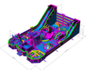 Parque de atracciones inflable gigante para niños y adultos, carrera de obstáculos inflable interior comercial, parque temático aéreo