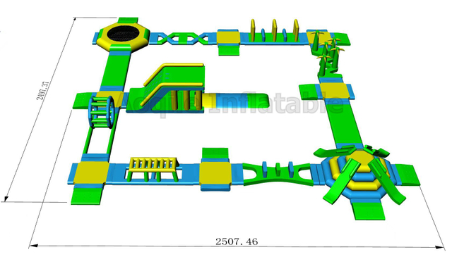 Aoqile inflables equipo de juego acuático parque de atracciones marino parque acuático inflable en el agua
