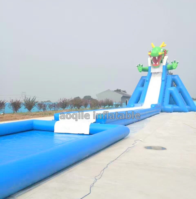 Tobogán acuático inflable enorme de hipopótamo para adultos de 10 metros de altura para la playa del fabricante inflable de China