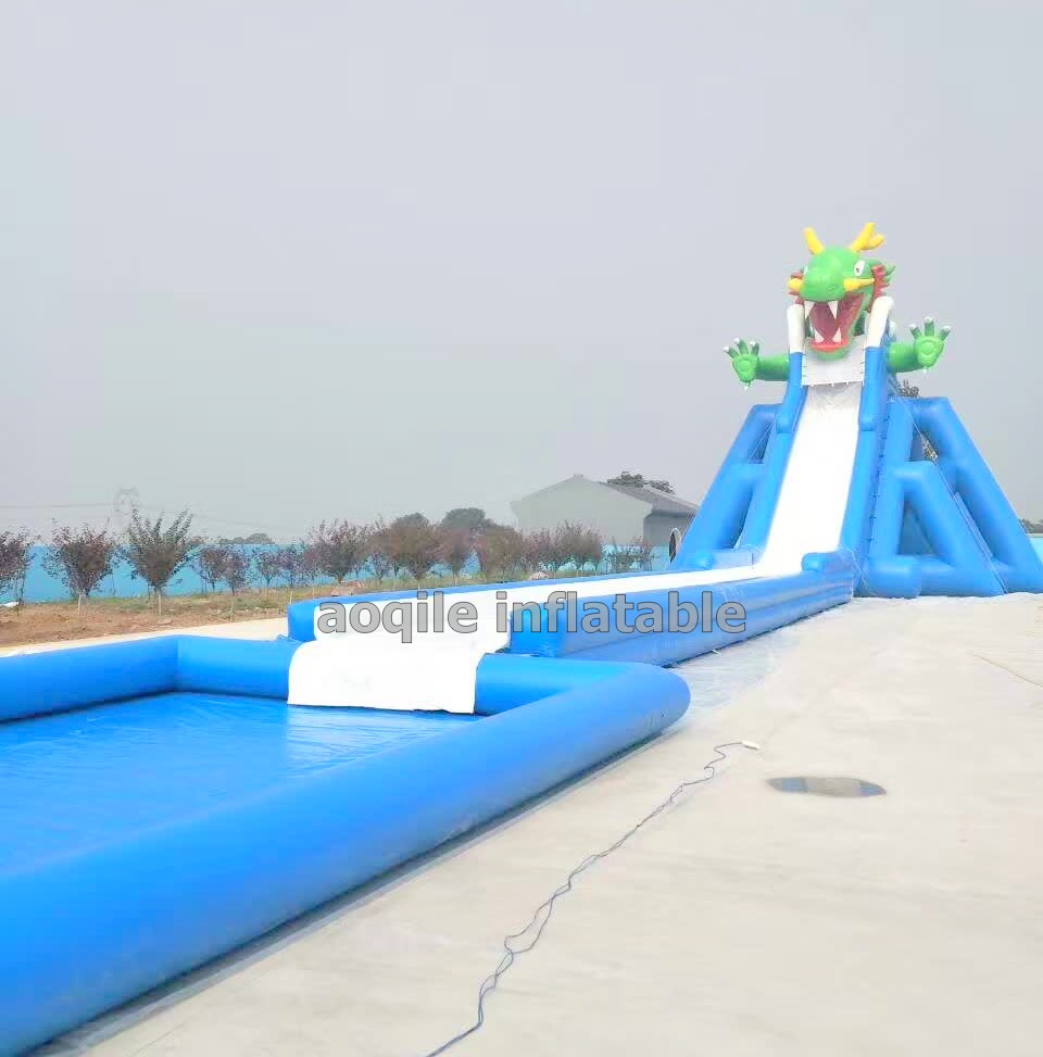 Tobogán acuático inflable enorme de hipopótamo para adultos de 10 metros de altura para la playa del fabricante inflable de China