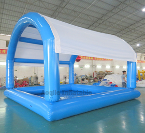 A la venta, piscina inflable de verano al aire libre, abovedada con tienda de campaña, sombra, entretenimiento acuático