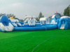 Parque acuático inflable Snow N Ice World, juegos de parque de atracciones inflables, parques temáticos acuáticos inflables en tierra con gran piscina inflable