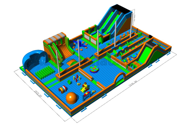 Enorme parque inflable de trampolín de aire para interiores, parque infantil de aire inflable a la venta