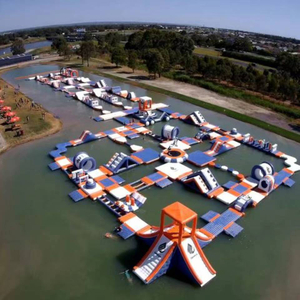 Nuevo obstáculo flotante inflable, juegos de parque de agua flotante inflables para adultos, equipo