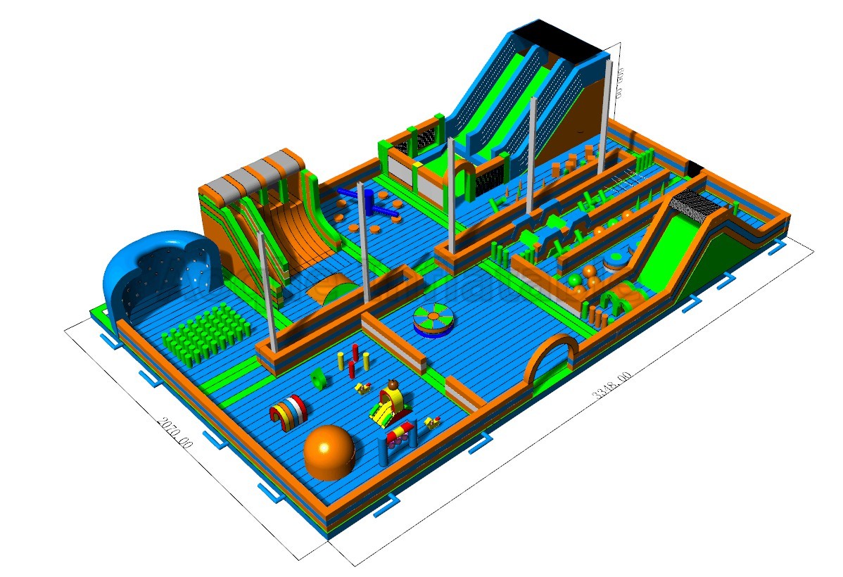 Parques inflables de parque temático trampolín inflable de alta calidad