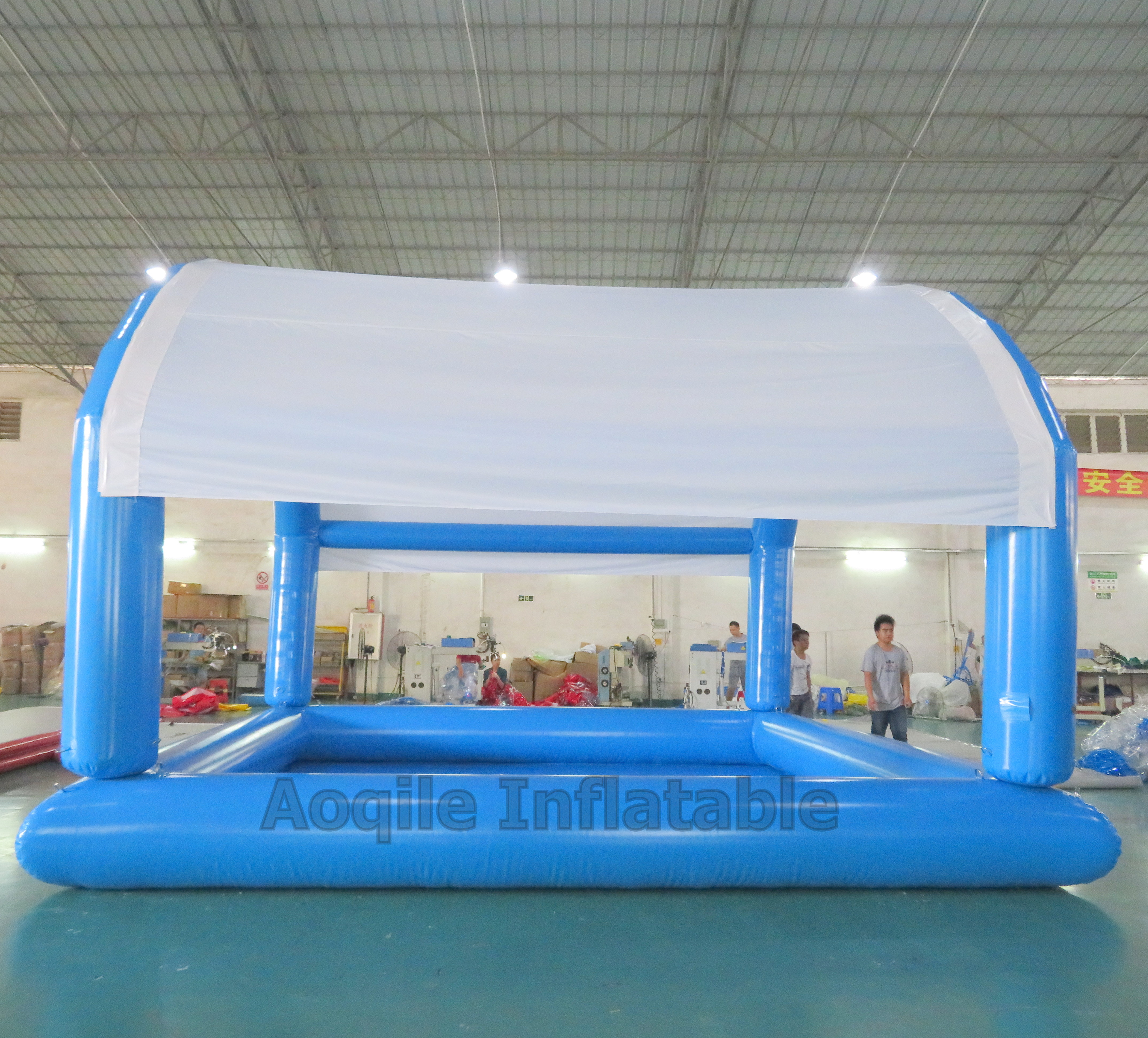 A la venta, piscina inflable de verano al aire libre, abovedada con tienda de campaña, sombra, entretenimiento acuático