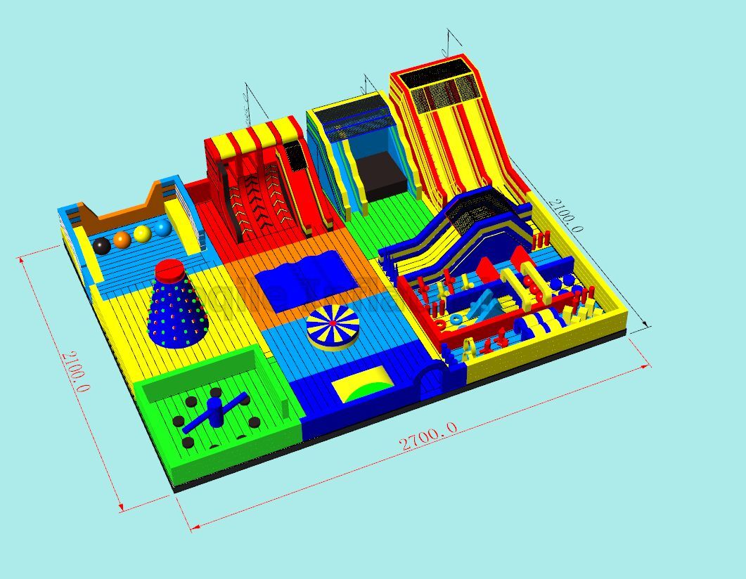 Parque interior inflable del parque temático de la diversión inflable, parque temático inflable