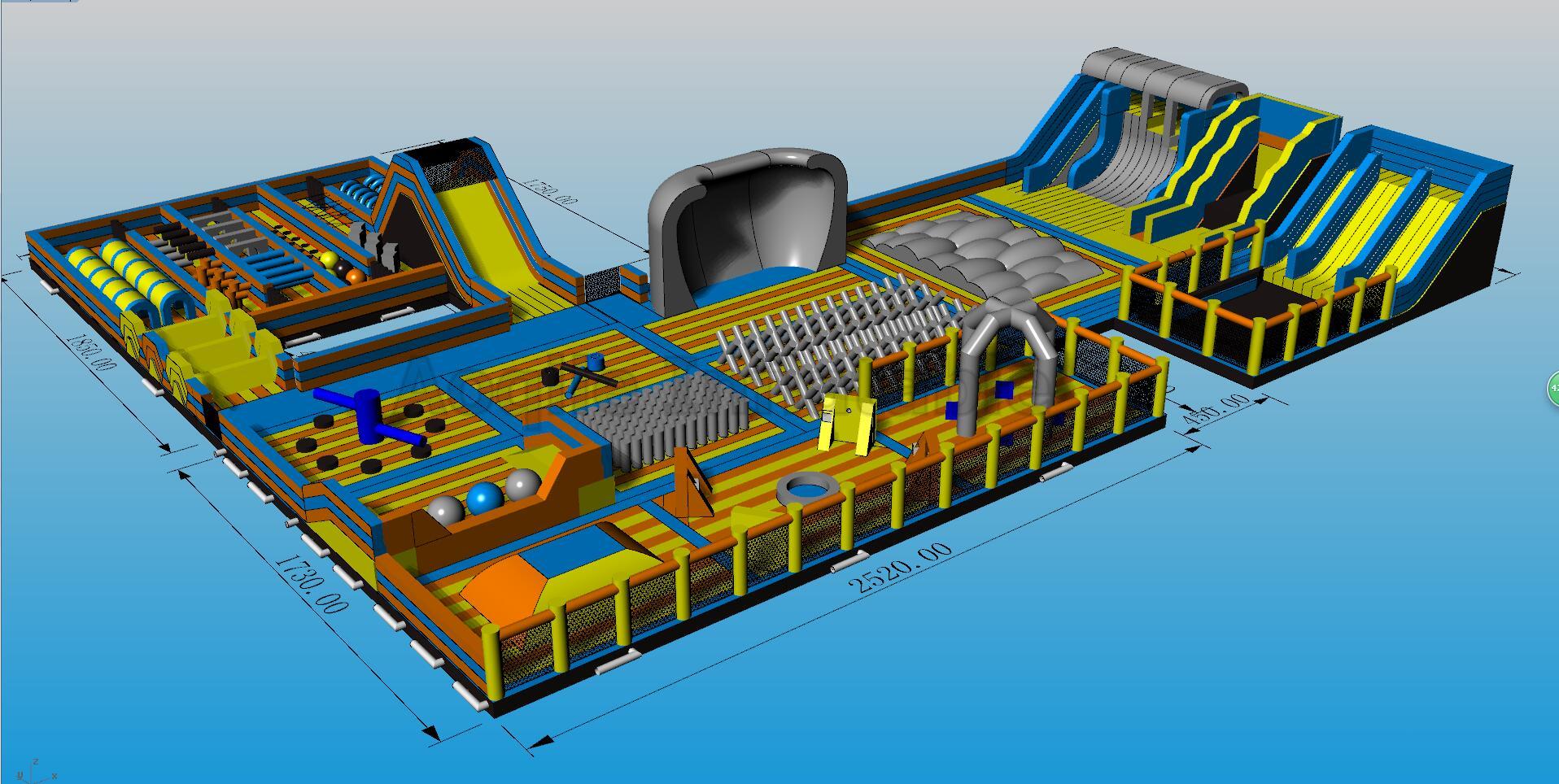 Castillo hinchable comercial para adultos, parque de atracciones inflable interior, parque temático inflable para adultos y niños