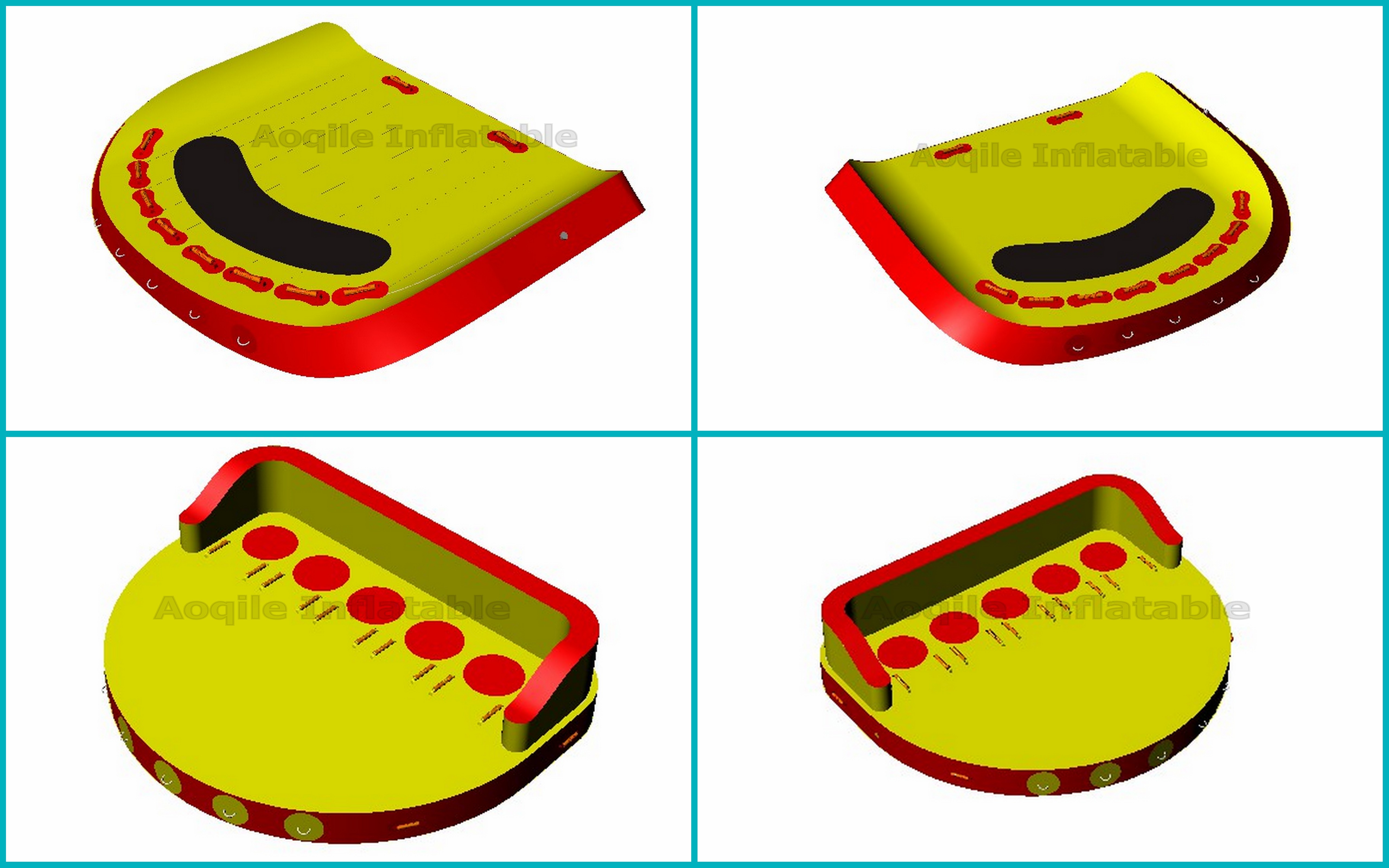 Tubo remolcable inflable de alta velocidad para 4 personas UFO, sofá inflable jet ski para deportes acuáticos, PVC AQUASPEED 4 Rider