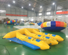 Barco inflable con forma de pez mosca para deportes acuáticos, juego de agua, barco tipo banana doble, barco con tubo remolcable