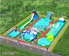 Piscina rectangular comercial para parque de atracciones con marco grande de metal para exteriores con sistema de filtración