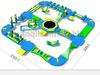 Nuevo obstáculo flotante inflable, juegos de parque de agua flotante inflables para adultos, equipo