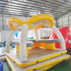 Entretenimiento acuático de verano, plataforma inflable de muelle de ocio acuático, salón de isla flotante inflable