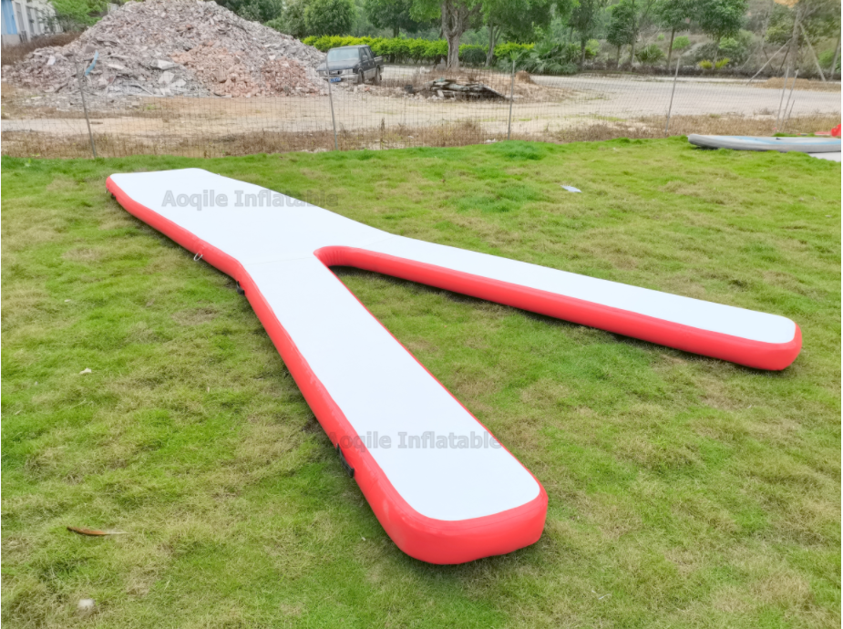 Isla flotante inflable del resto del agua del equipo de la plataforma del muelle del yate en forma de Y inflable