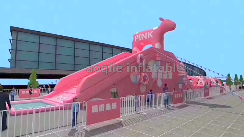 Parque inflable grande comercial del tobogán acuático, parque inflable del agua de la diversión del estilo popular en tierra