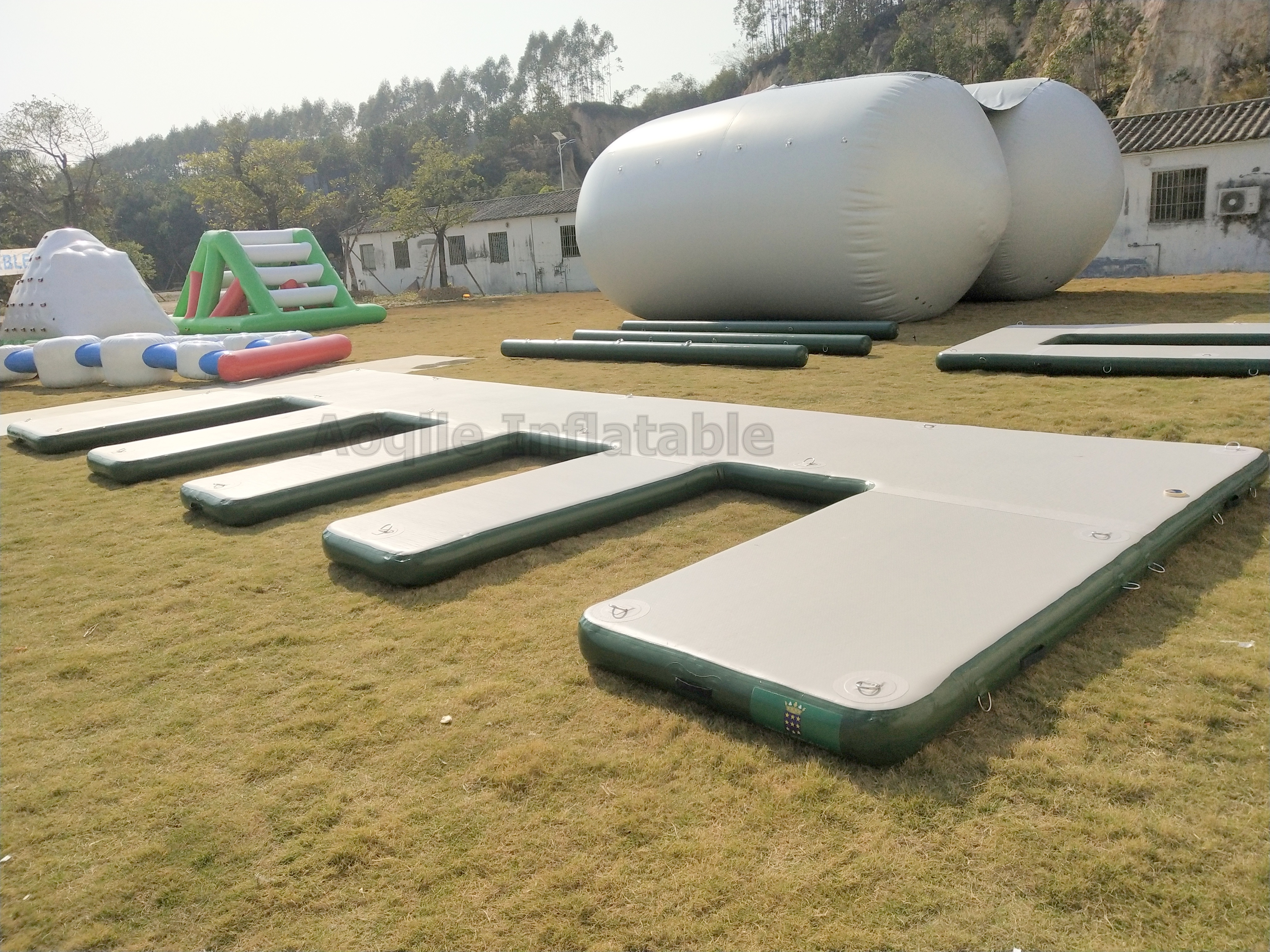 Plataforma de dique flotante balsa inflable pontón de agua al aire libre segura de alta calidad