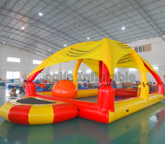 Tienda de piscina inflable con cúpula, tienda de ocio, equipo de tienda de entretenimiento para juegos acuáticos