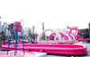 Parque inflable grande comercial del tobogán acuático, parque inflable del agua de la diversión del estilo popular en tierra