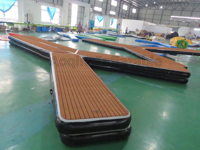 Barco flotante Y muelle plataforma de aire sofá barco pontones inflables de aire jet ski muelle flotante
