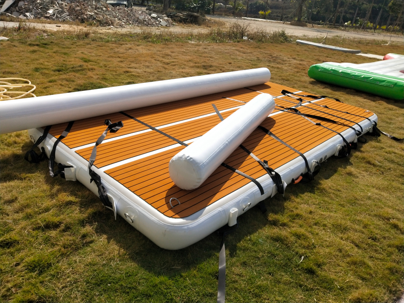 Plataforma flotante inflable para agua, muelle aéreo, isla flotante para deportes acuáticos de ocio