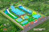 Piscina rectangular comercial para parque de atracciones con marco grande de metal para exteriores con sistema de filtración