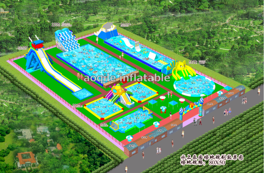 Piscina rectangular comercial para parque de atracciones con marco grande de metal para exteriores con sistema de filtración