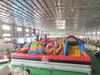 Parque de atracciones inflable gigante para niños y adultos, carrera de obstáculos inflable interior comercial, parque temático aéreo