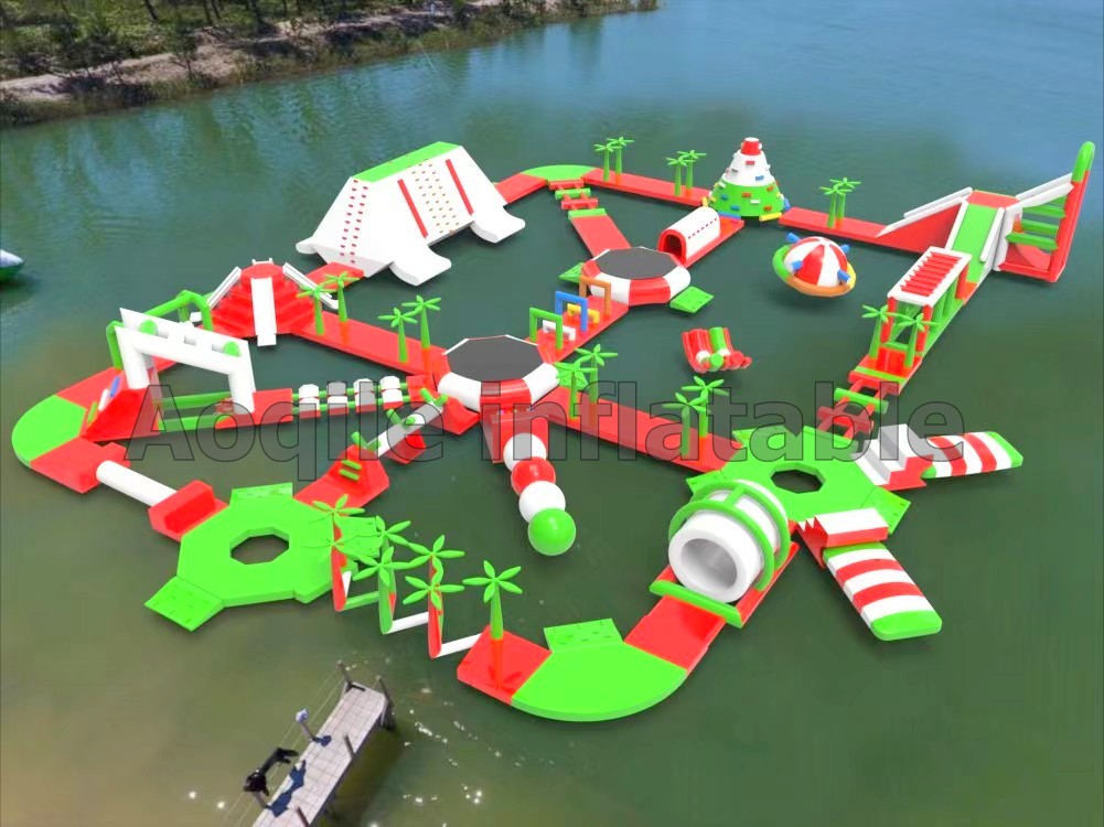 Combinaciones múltiples comerciales, parque acuático inflable de aguas abiertas, juego de deportes acuáticos, parque acuático inflable para niños, parque acuático