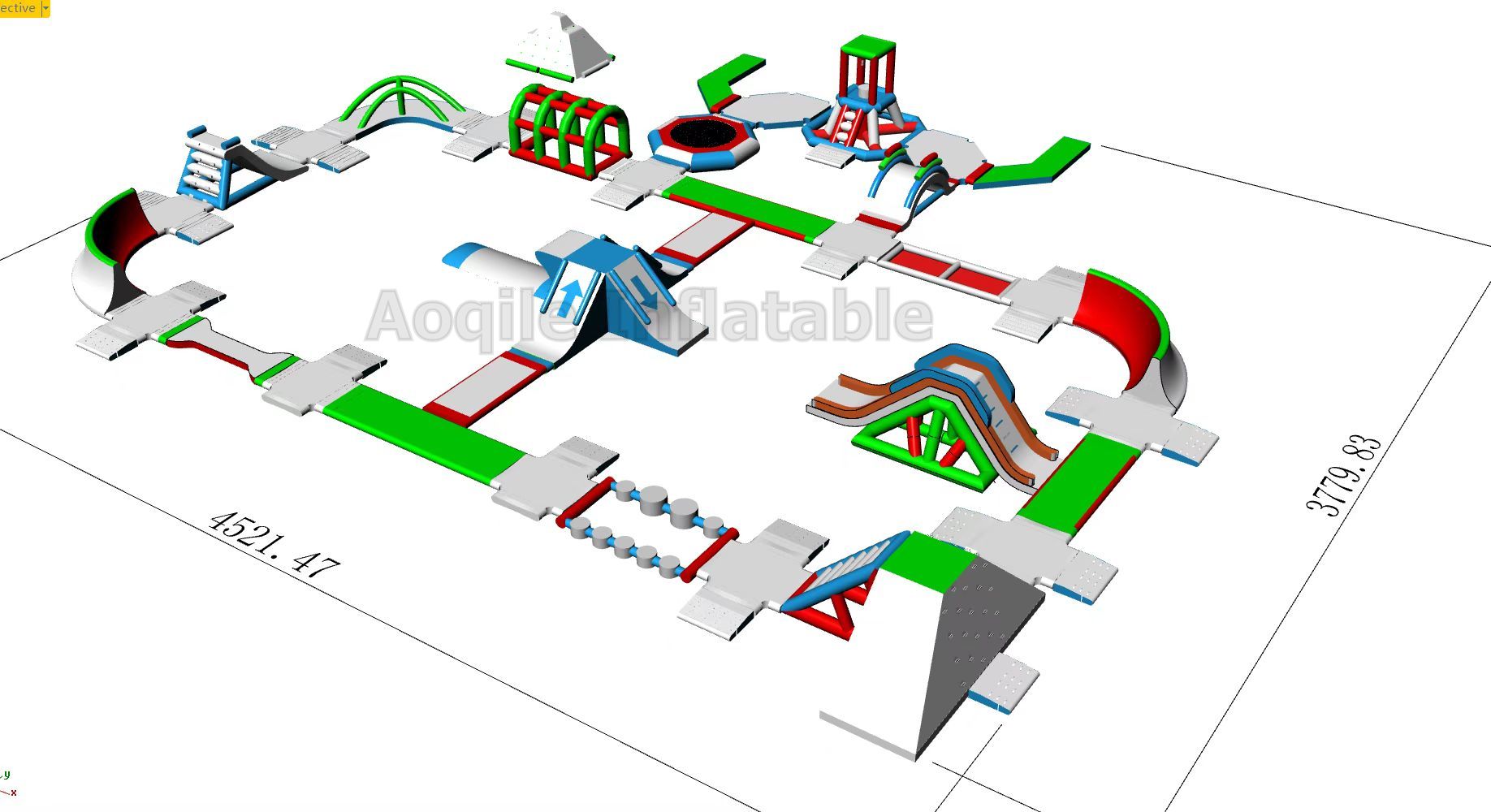 Parque de estimulación de obstáculos flotantes de agua de equipo de diversión inflable grande de agua de verano