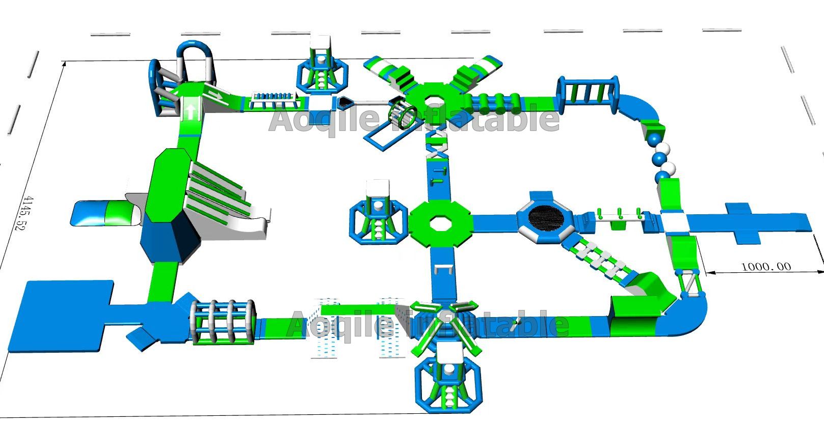 Carrera de obstáculos de agua inflable para Lake Wake Park/parque acuático inflable caliente/parque acuático inflable Aqua Fun Park