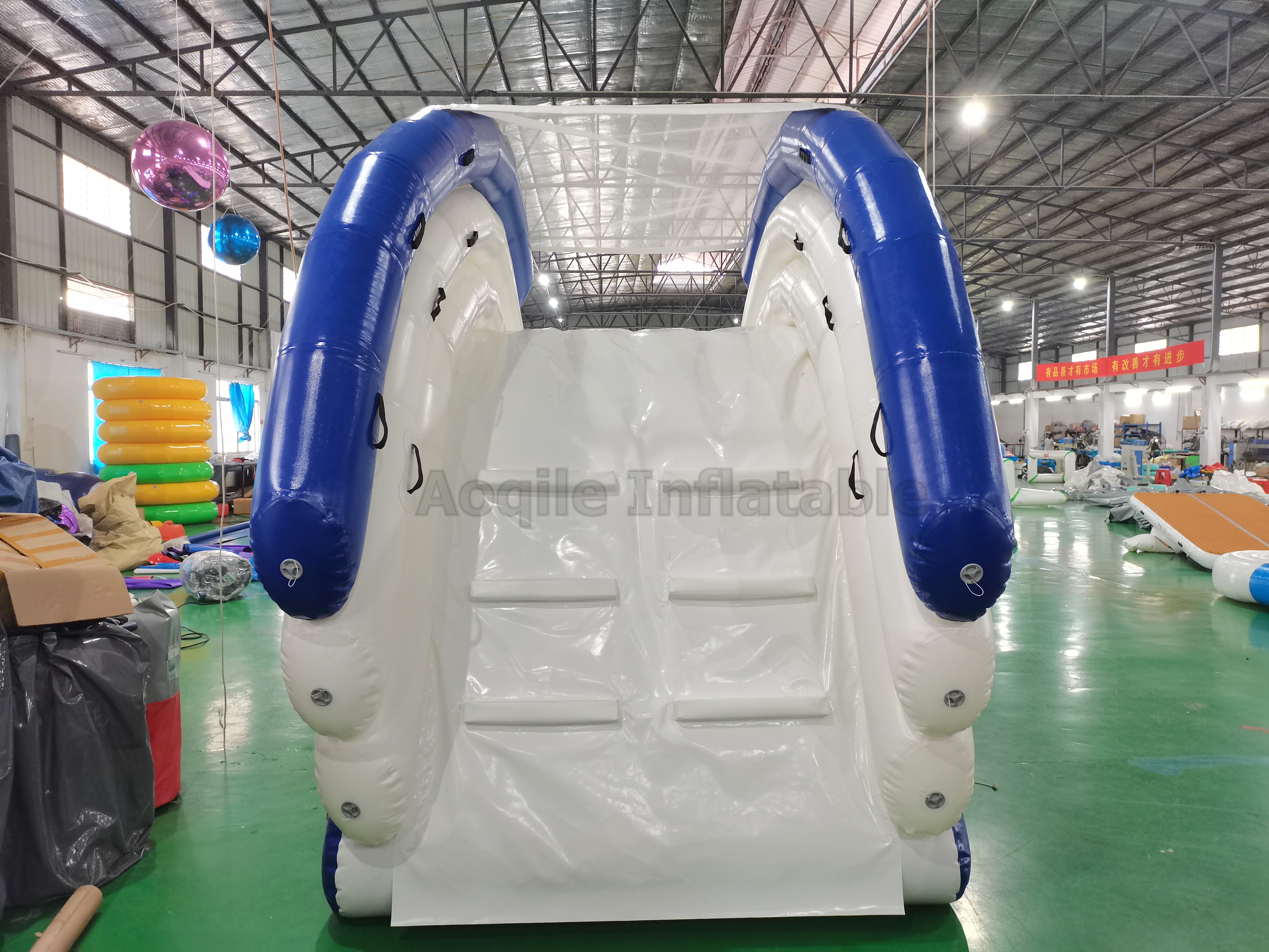 Tobogán inflable para yate, juego de tobogán para casa flotante, tobogán inflable para barcaza