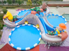 Piscina circular comercial para parque de atracciones al aire libre con sistema de filtración