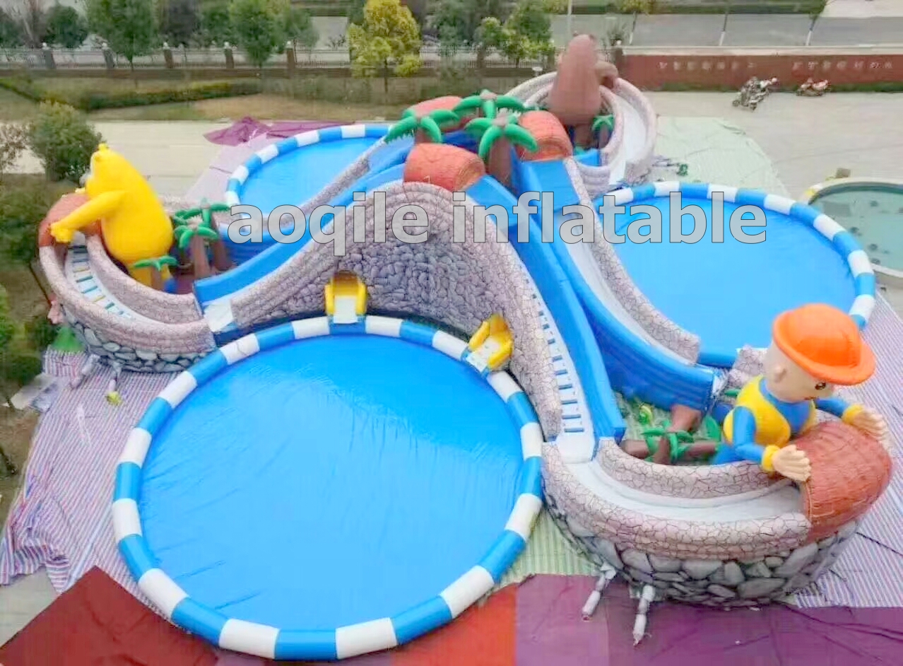 Piscina circular comercial para parque de atracciones al aire libre con sistema de filtración