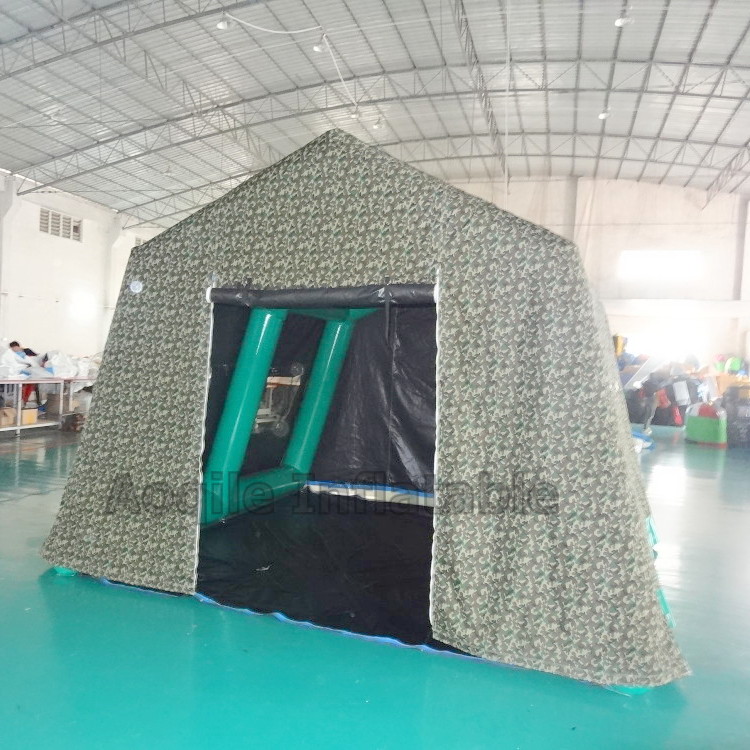 Refugio para acampar al aire libre personalizado, protección solar impermeable, refugio para el hogar, tienda de campaña para desastres, tienda de camuflaje inflable