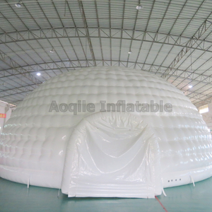 Carpa inflable blanca tipo bóveda iglú, estructura de tienda inflable para fiestas, alquiler de edificios tipo cúpula inflables/tienda tipo cúpula