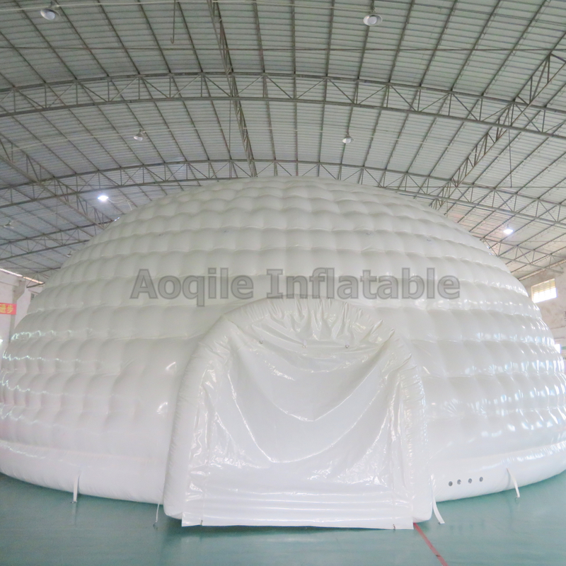 Carpa inflable blanca tipo bóveda iglú, estructura de tienda inflable para fiestas, alquiler de edificios tipo cúpula inflables/tienda tipo cúpula