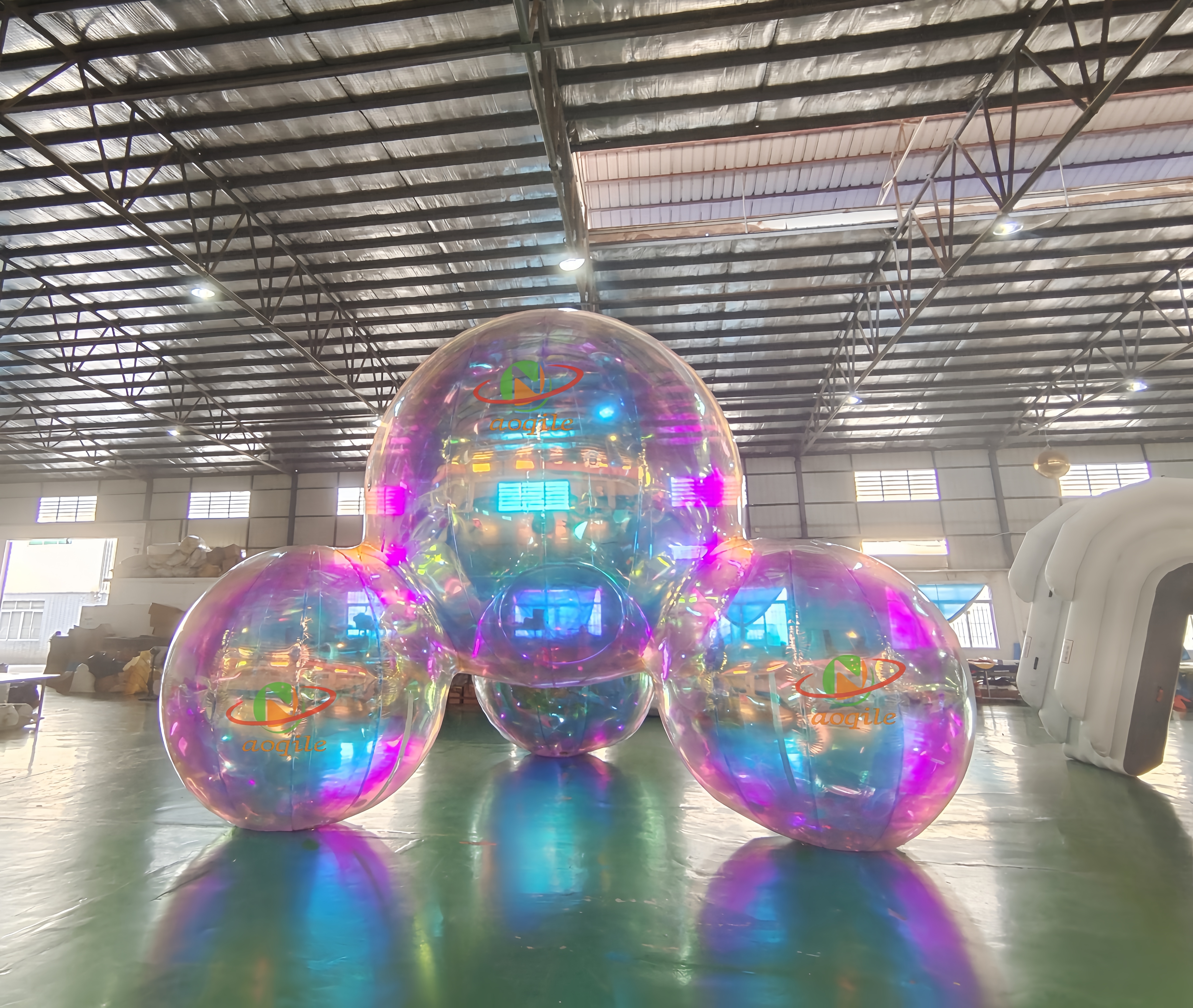 Globo inflable grande personalizado de fábrica de China con espejo de discoteca, bola de espejo inflable para publicidad