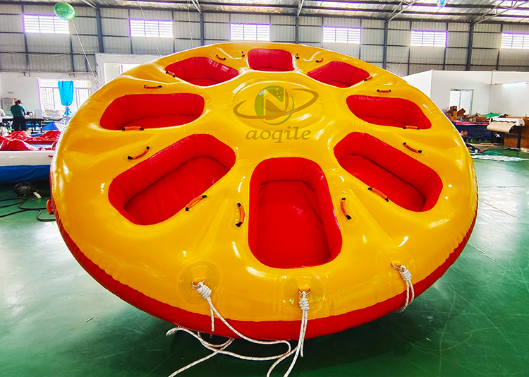 Inflable 8 personas Donut barco esquí acuático remolcable deportes acuáticos juegos platillo volador inflable