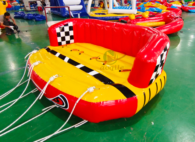 Sofá giratorio remolcable inflable de grado comercial para 8 personas/nuevo tubo remolcable de esquí acuático inflable loco aqua ROCKET