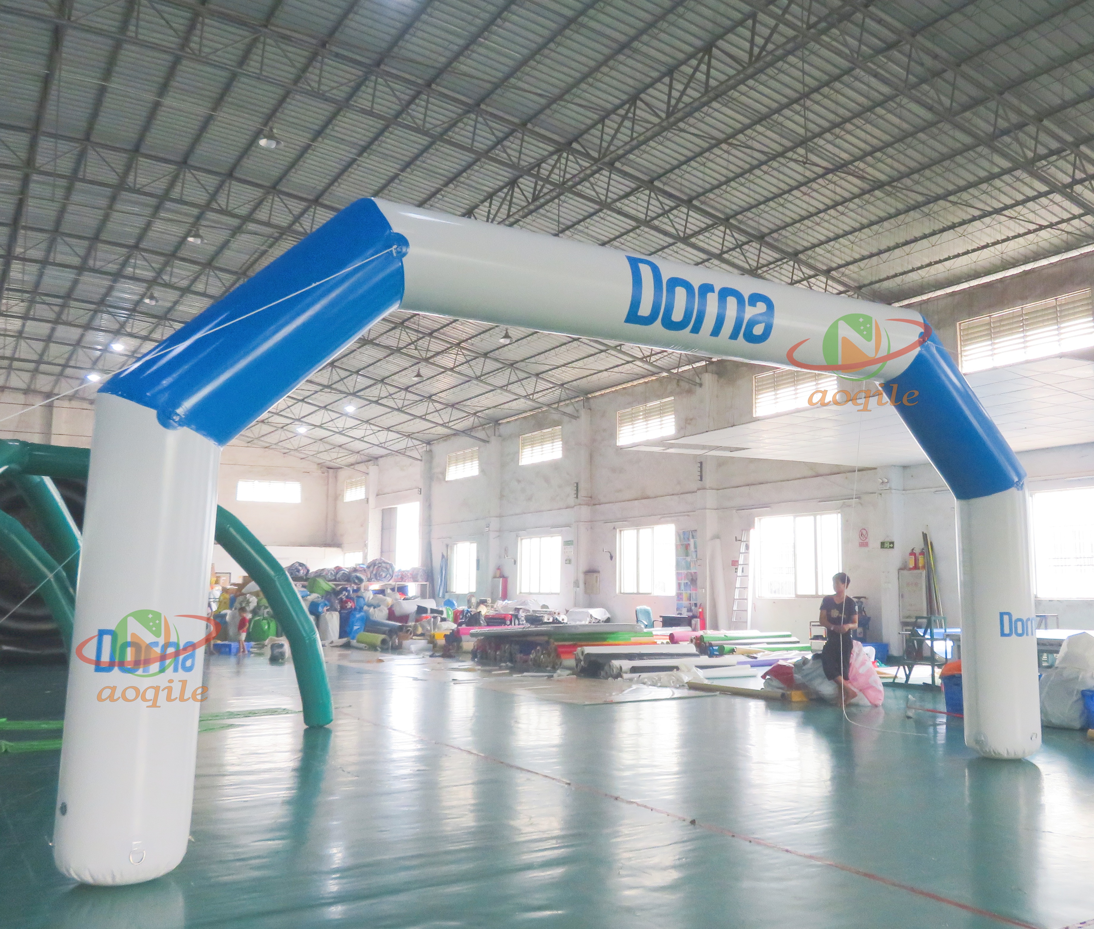 Arco de carrera inflable publicitario, arco de línea de meta inflable fabricante China