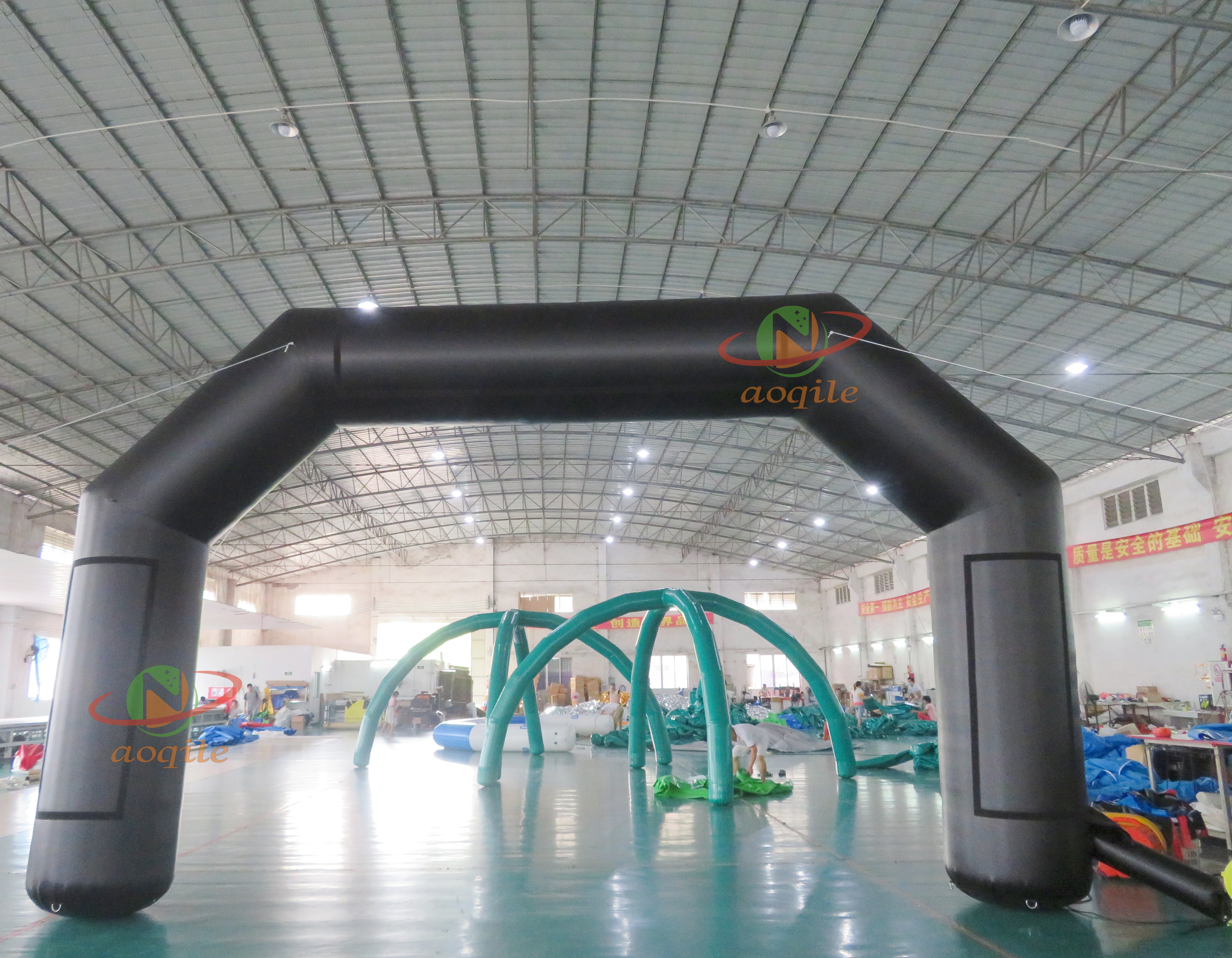 Arco deportivo flotante personalizado para exteriores, publicidad, línea de meta de inicio sellada hermética para evento de natación en agua, arco inflable