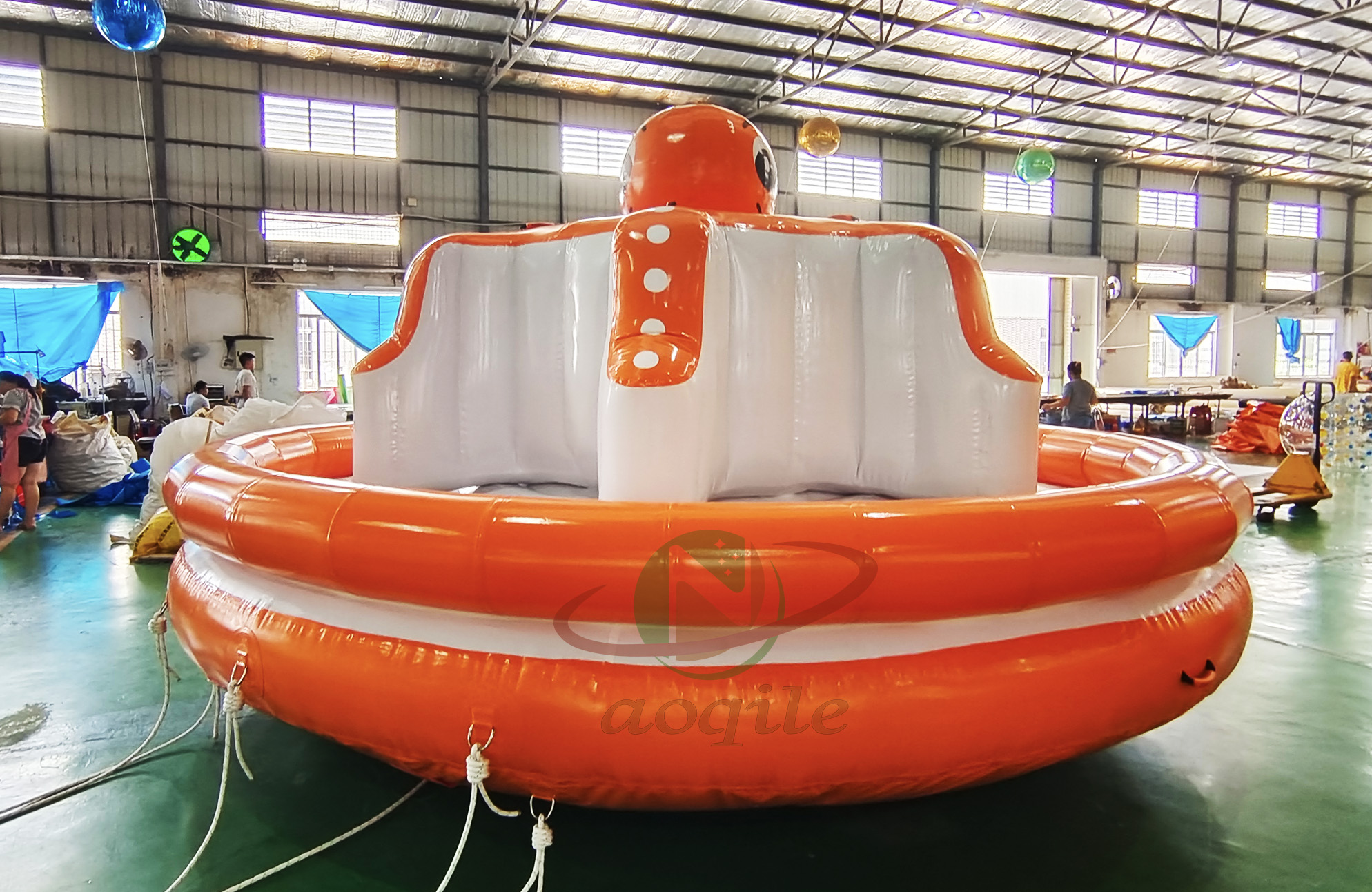 Deportes acuáticos remolcables del pulpo inflable, disco inflable del hilandero del agua remolcable