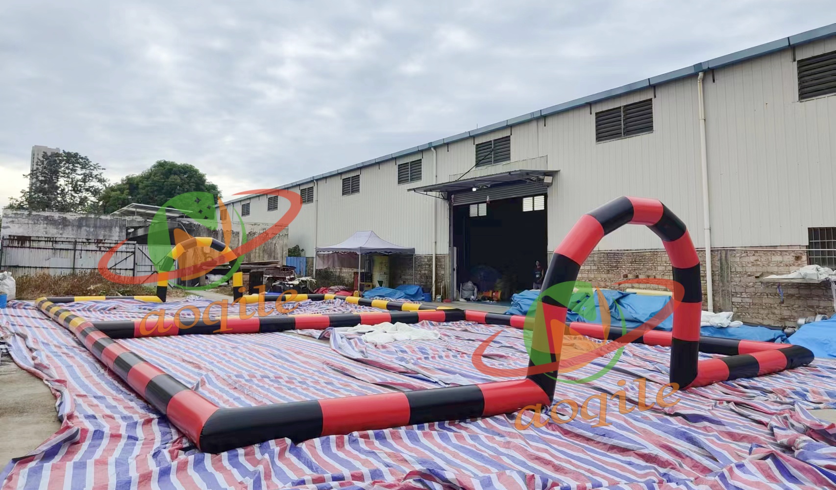 Aoqile al aire libre parque acuático deportes acuáticos grandes bordes de actividad de piscina para eventos