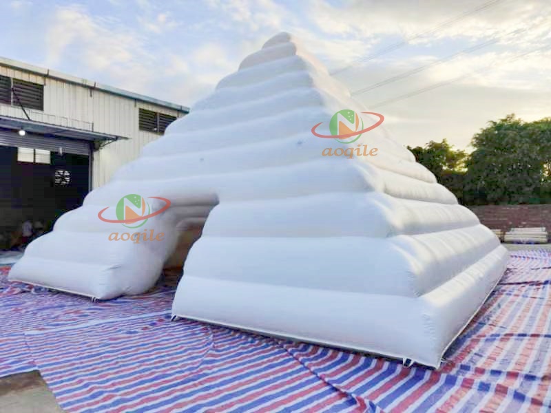 Aoqile Torre Triangular inflable comercial PVC resistente para decoraciones de parques de atracciones de desfiles de festivales para eventos