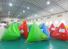 Venta directa de fábrica, boya inflable para parque acuático, marca flotante, triángulo inflable, boya de Color personalizada