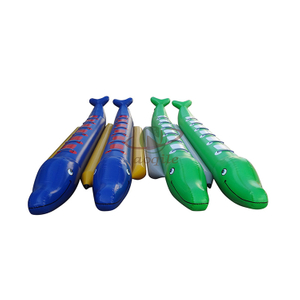 Deportes acuáticos tipo misil remolcable esquí flotante doble tubo inflable Banana Boat